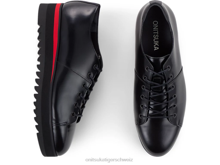 Onitsuka Tiger Schnürschuh Frauen Schwarz/klassisches Rot 8X88555 Schuhe
