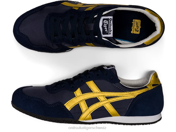 Onitsuka Tiger Serrano unisex Mitternacht/reines Gold 8X88323 Schuhe