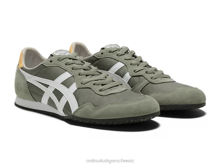 Onitsuka Tiger Serrano unisex gebranntes Oliv/Weiß 8X8876 Schuhe