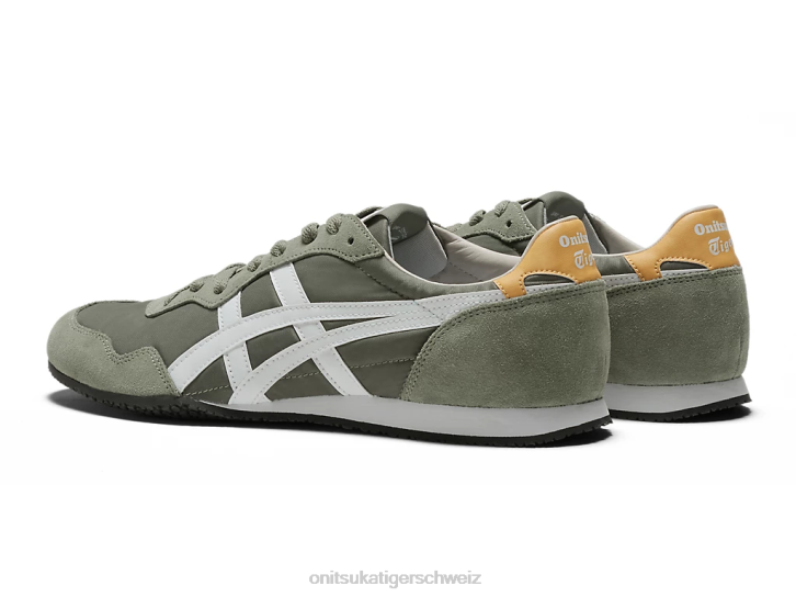 Onitsuka Tiger Serrano unisex gebranntes Oliv/Weiß 8X8876 Schuhe