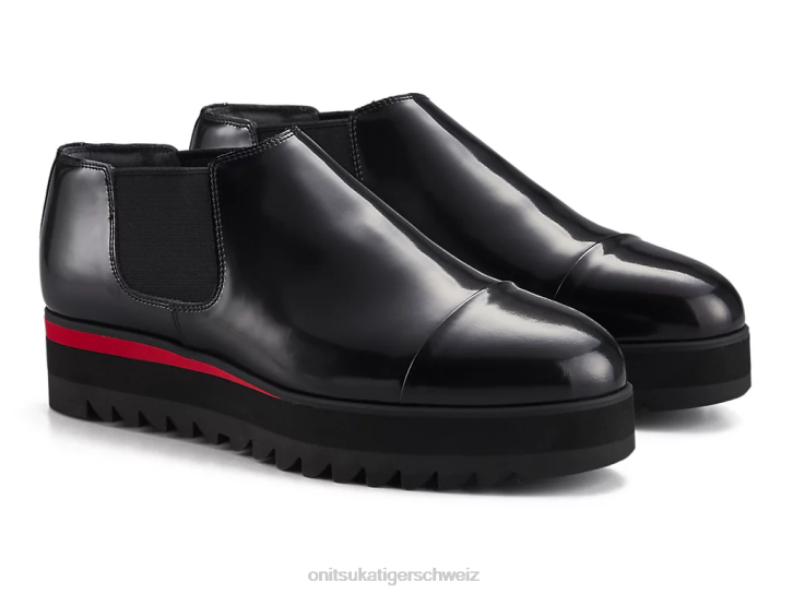 Onitsuka Tiger Side Gore Boot lo Frauen Schwarz/klassisches Rot 8X88557 Schuhe