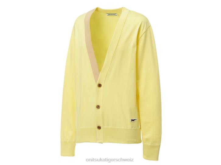 Onitsuka Tiger Strickjacke unisex hellgelb 8X88480 Kleidung