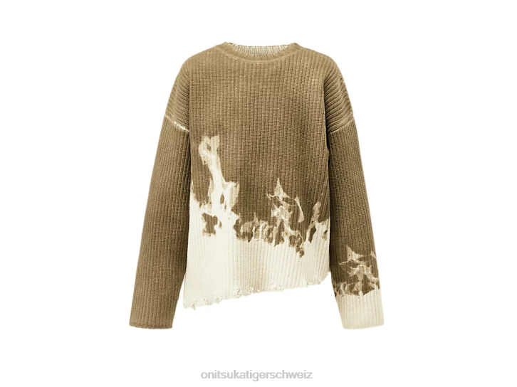 Onitsuka Tiger Strickoberteil Männer Khaki/Weiß 8X88428 Kleidung