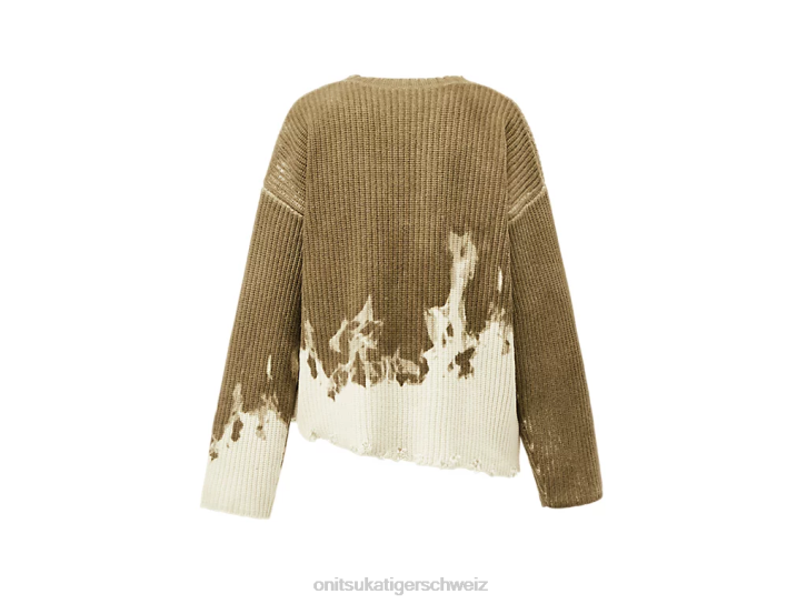 Onitsuka Tiger Strickoberteil Männer Khaki/Weiß 8X88428 Kleidung