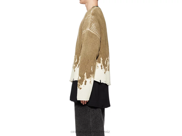 Onitsuka Tiger Strickoberteil Männer Khaki/Weiß 8X88428 Kleidung