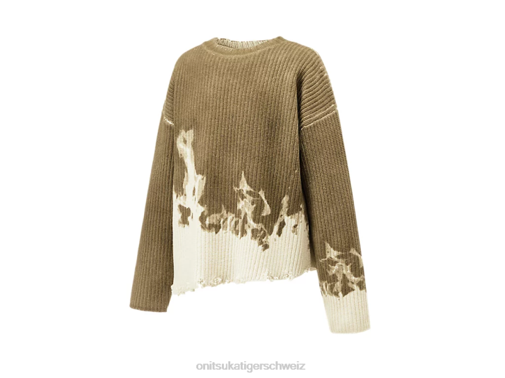 Onitsuka Tiger Strickoberteil Männer Khaki/Weiß 8X88428 Kleidung