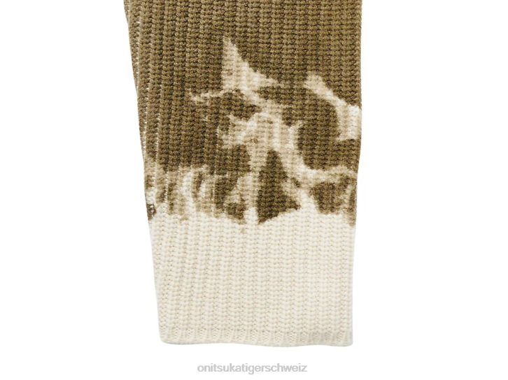 Onitsuka Tiger Strickoberteil Männer Khaki/Weiß 8X88428 Kleidung