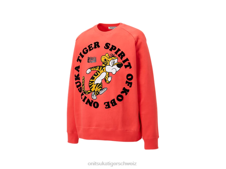 Onitsuka Tiger Sweat-Top Männer Rosa 8X88438 Kleidung