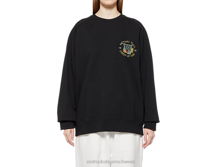 Onitsuka Tiger Sweat-Top unisex Schwarz 8X88394 Kleidung