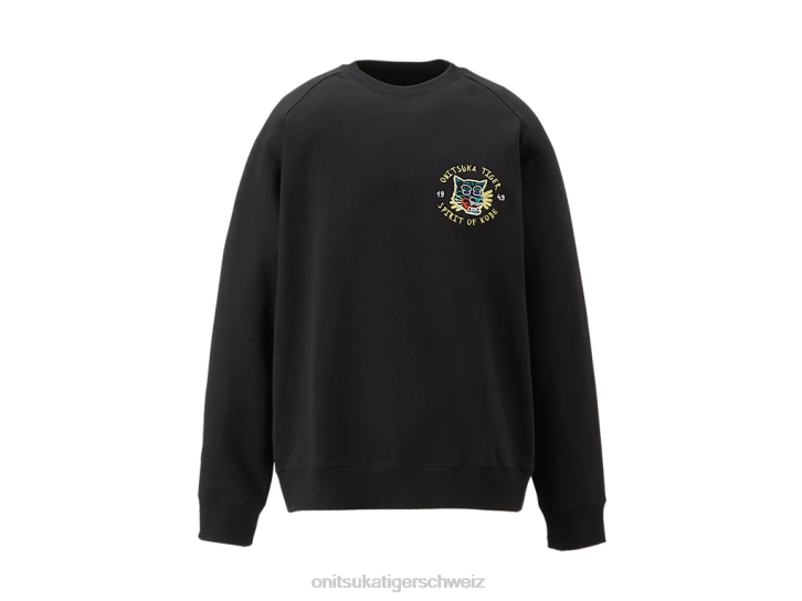 Onitsuka Tiger Sweat-Top unisex Schwarz 8X88394 Kleidung
