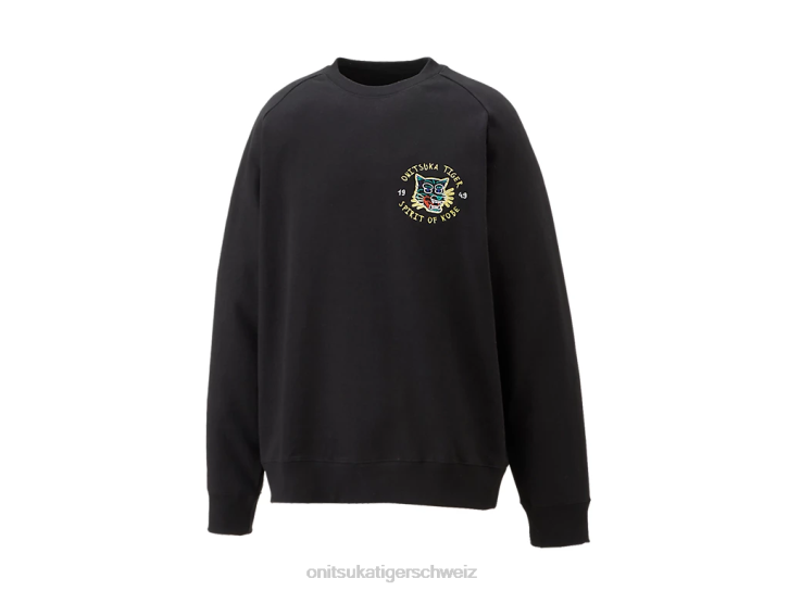Onitsuka Tiger Sweat-Top unisex Schwarz 8X88394 Kleidung