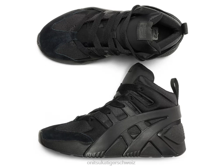 Onitsuka Tiger Trainer mit großem Logo gepufft unisex Schwarz 8X88203 Schuhe