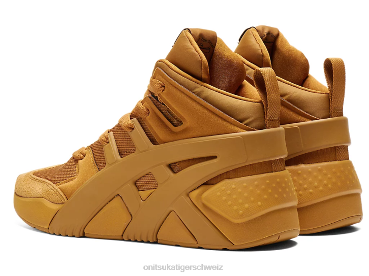 Onitsuka Tiger Trainer mit großem Logo gepufft unisex Tan Presidio 8X88207 Schuhe