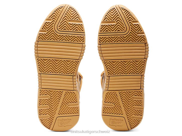 Onitsuka Tiger Trainer mit großem Logo gepufft unisex Tan Presidio 8X88207 Schuhe
