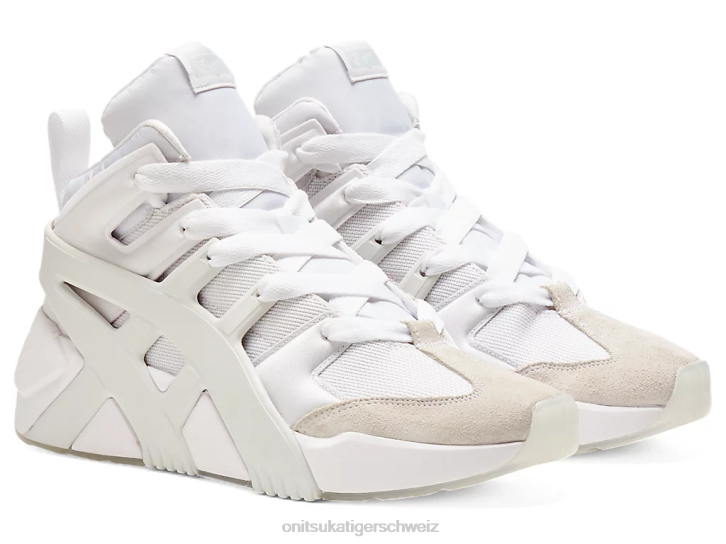 Onitsuka Tiger Trainer mit großem Logo gepufft unisex Weiß 8X88200 Schuhe