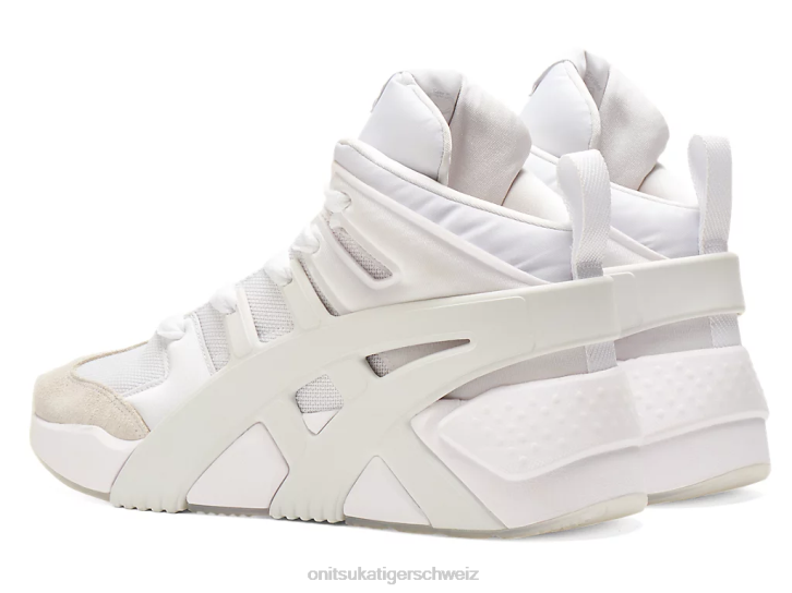 Onitsuka Tiger Trainer mit großem Logo gepufft unisex Weiß 8X88200 Schuhe