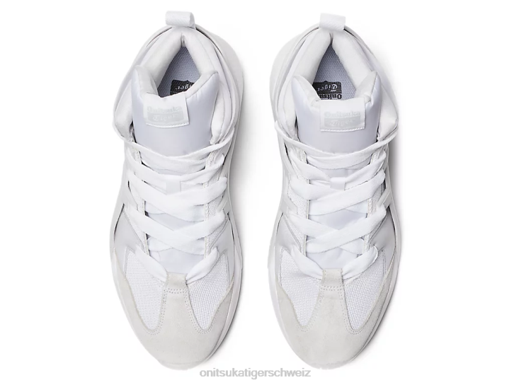 Onitsuka Tiger Trainer mit großem Logo gepufft unisex Weiß 8X88200 Schuhe