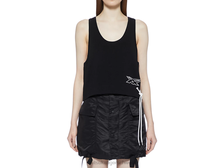 Onitsuka Tiger WS-Strick-Tanktop Frauen Schwarz 8X88590 Kleidung