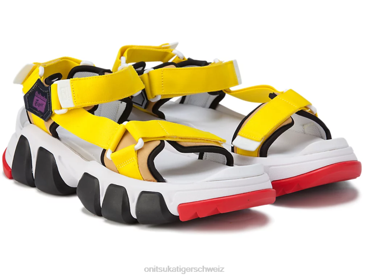 Onitsuka Tiger Zahnriemen unisex weiß/leuchtendes Gelb 8X88232 Schuhe