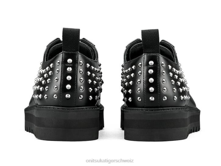 Onitsuka Tiger besetztes Derby unisex Schwarz 8X8817 Schuhe