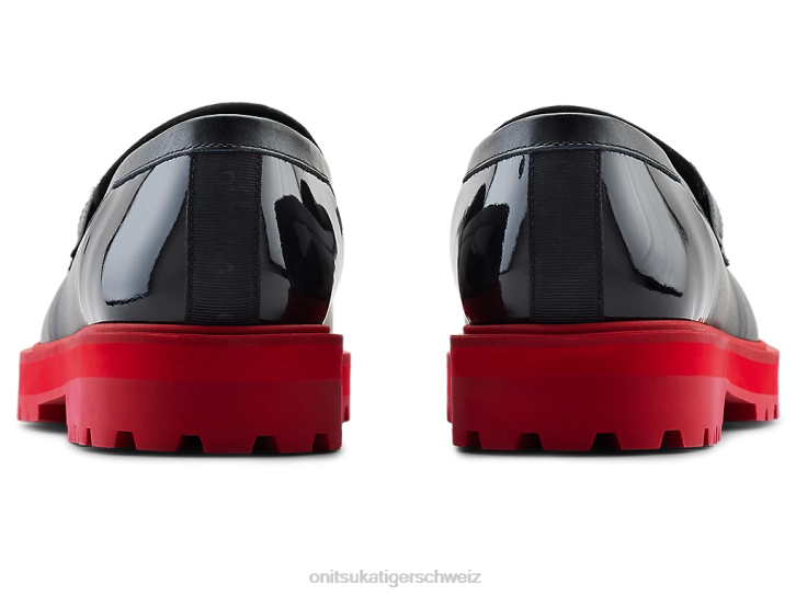 Onitsuka Tiger bisschen Faulenzer Frauen Schwarz/klassisches Rot 8X88540 Schuhe