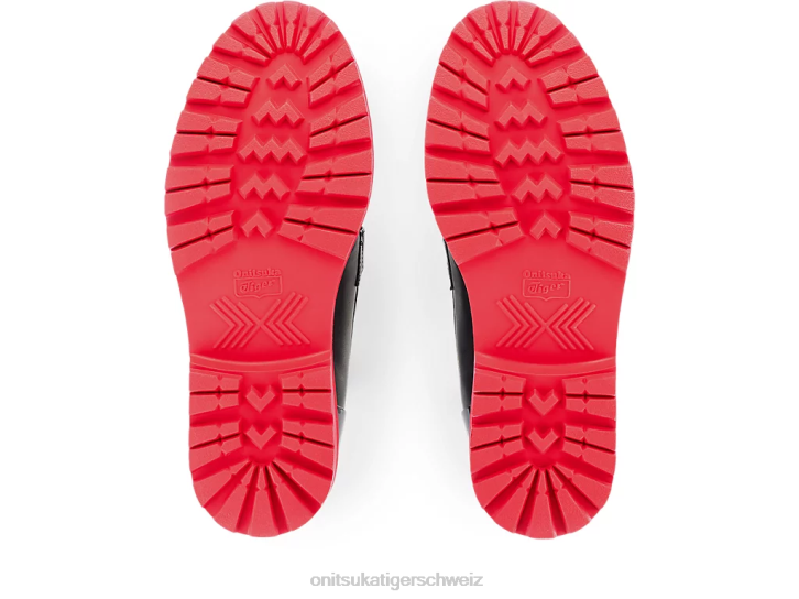 Onitsuka Tiger bisschen Faulenzer Frauen Schwarz/klassisches Rot 8X88540 Schuhe