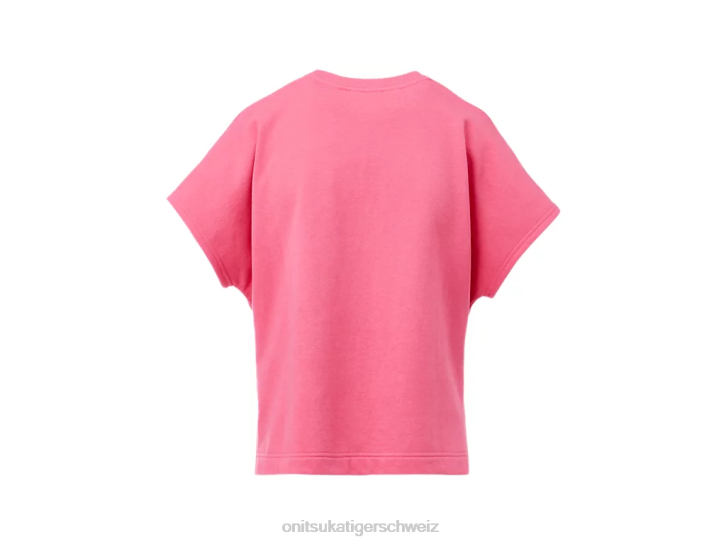 Onitsuka Tiger kurzärmliges ws-oberteil Frauen Rosa 8X88610 Kleidung