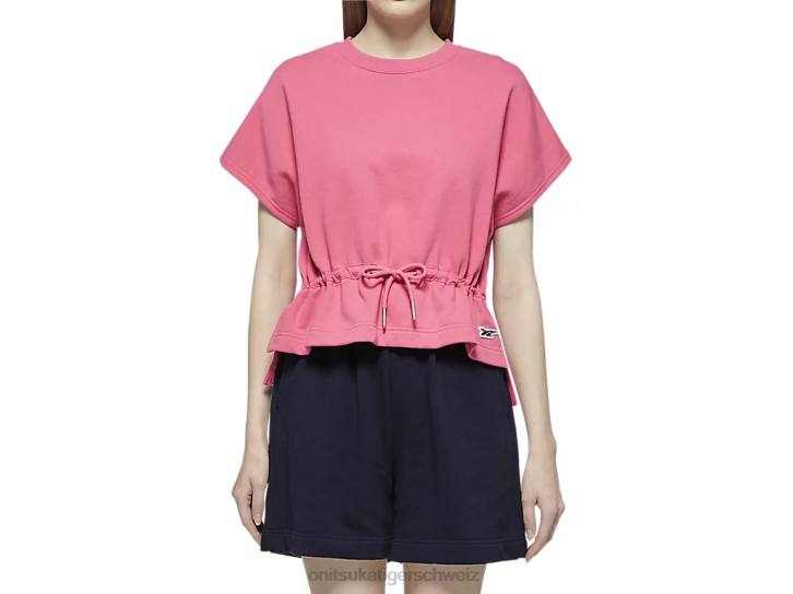 Onitsuka Tiger kurzärmliges ws-oberteil Frauen Rosa 8X88610 Kleidung