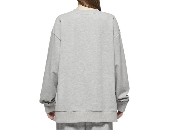 Onitsuka Tiger langärmliges Oberteil unisex grau meliert 8X88474 Kleidung