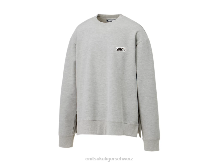 Onitsuka Tiger langärmliges Oberteil unisex grau meliert 8X88474 Kleidung