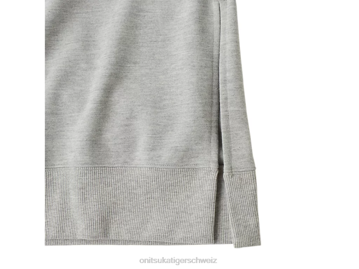 Onitsuka Tiger langärmliges Oberteil unisex grau meliert 8X88474 Kleidung
