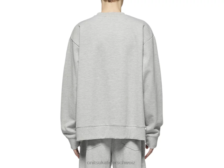 Onitsuka Tiger langärmliges Oberteil unisex grau meliert 8X88474 Kleidung