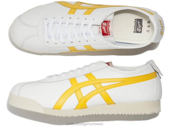 Onitsuka Tiger locker machen nm unisex Weiß Gelb 8X88255 Schuhe