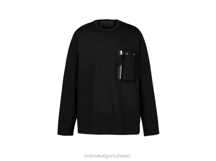 Onitsuka Tiger ls T-Shirt Männer Schwarz 8X88373 Kleidung