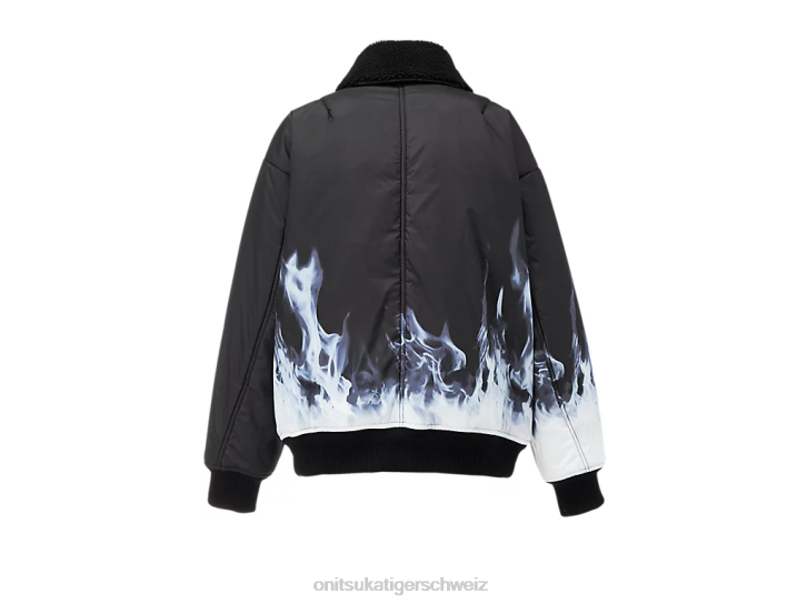 Onitsuka Tiger p Blouson Männer Schwarz-Weiss 8X88416 Kleidung