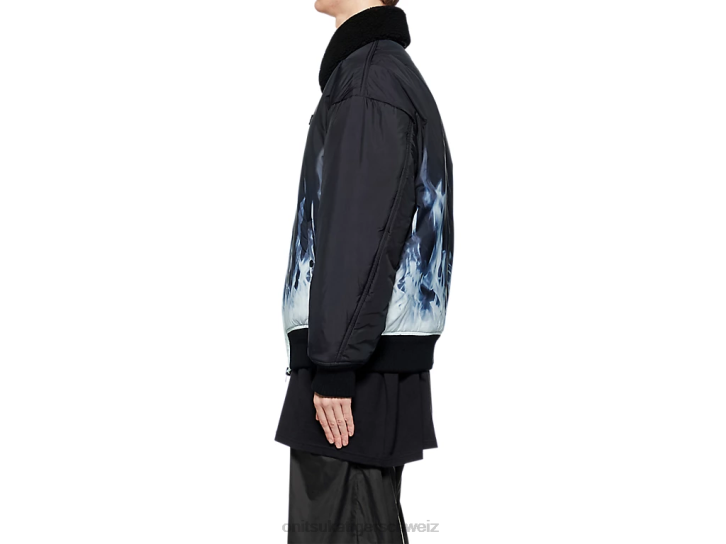 Onitsuka Tiger p Blouson Männer Schwarz-Weiss 8X88416 Kleidung