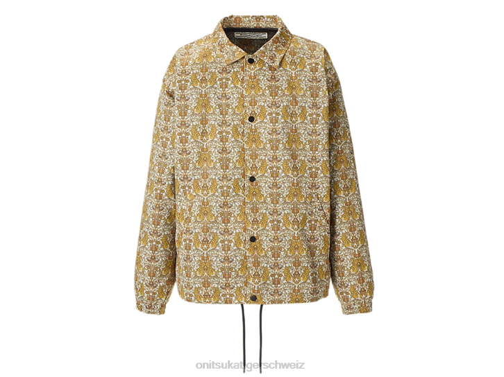 Onitsuka Tiger p Coach-Jacke Männer cremefarben 8X88406 Kleidung