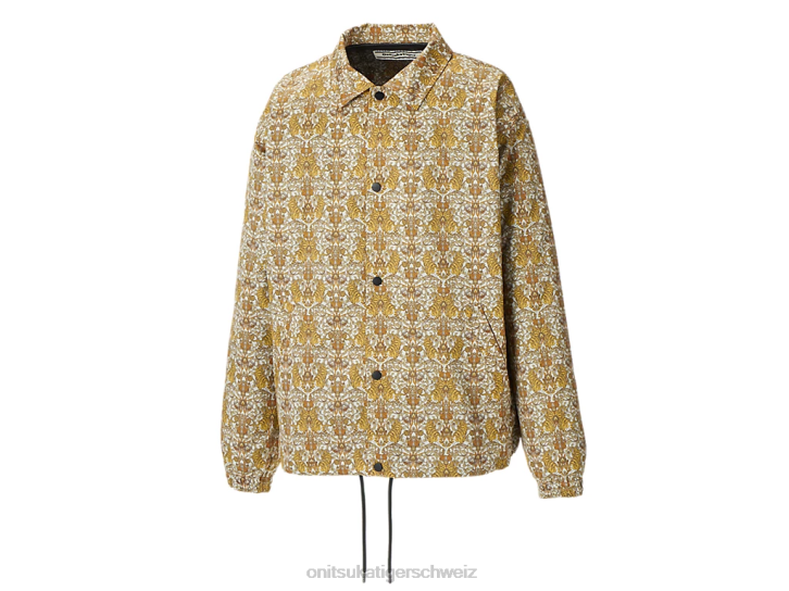Onitsuka Tiger p Coach-Jacke Männer cremefarben 8X88406 Kleidung