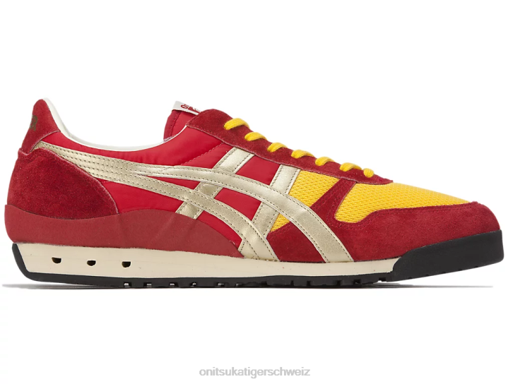 Onitsuka Tiger ultimative 81 nm unisex klassisches Rot/reines Gold 8X8860 Schuhe