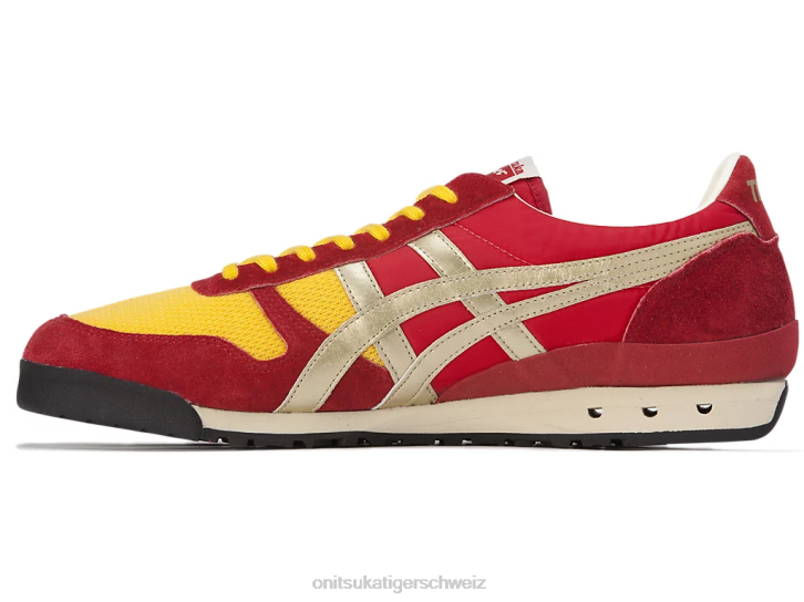 Onitsuka Tiger ultimative 81 nm unisex klassisches Rot/reines Gold 8X8860 Schuhe