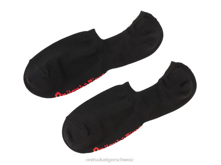Onitsuka Tiger unsichtbare Socken unisex Schwarz Rot 8X88499 Zubehör