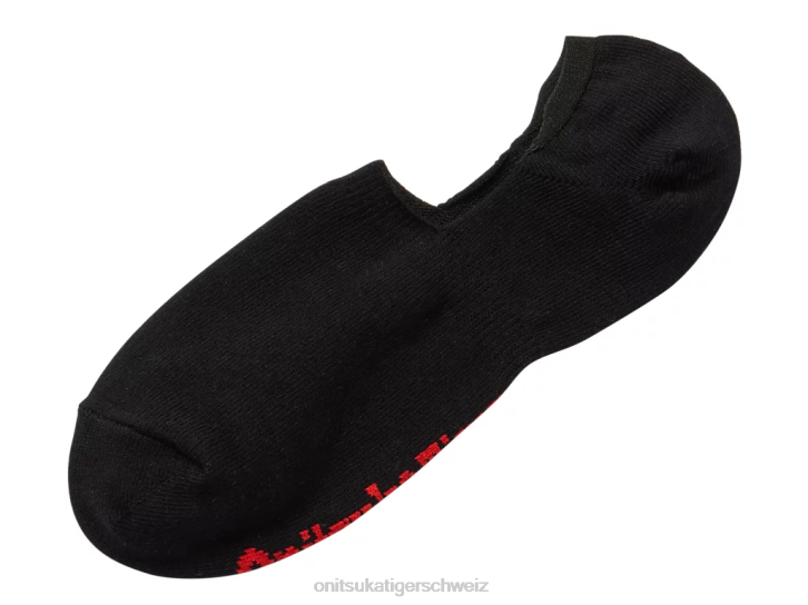 Onitsuka Tiger unsichtbare Socken unisex Schwarz Rot 8X88530 Zubehör