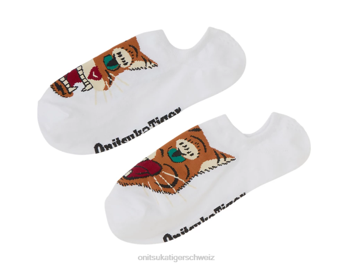 Onitsuka Tiger unsichtbare Socken unisex Weiß 8X88487 Zubehör