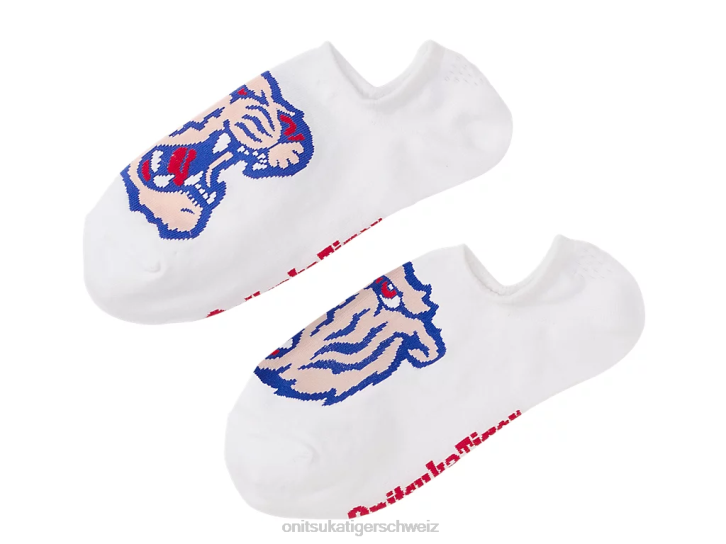 Onitsuka Tiger unsichtbare Socken unisex Weiß 8X88489 Zubehör