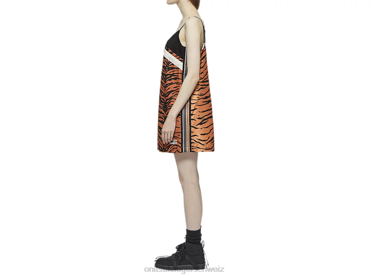 Onitsuka Tiger ws-Kleid Frauen Braun schwarz 8X88614 Kleidung