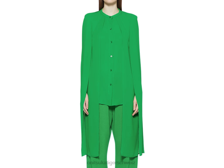 Onitsuka Tiger ws-Shirt Frauen Grün 8X88597 Kleidung