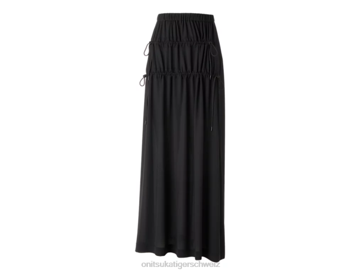 Onitsuka Tiger ws langer Rock Frauen Schwarz 8X88596 Kleidung