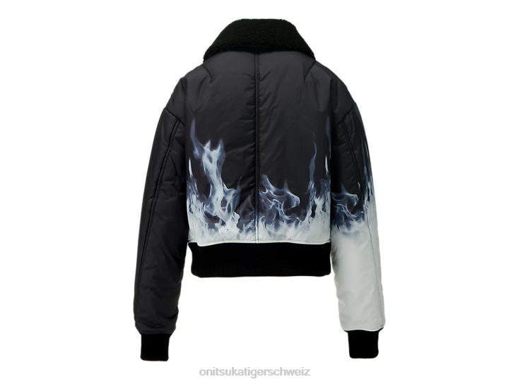 Onitsuka Tiger ws p blouson Frauen Schwarz-Weiss 8X88601 Kleidung