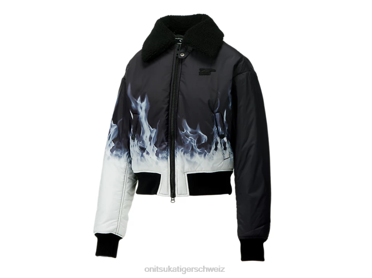 Onitsuka Tiger ws p blouson Frauen Schwarz-Weiss 8X88601 Kleidung