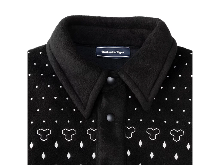 Onitsuka Tiger übergroßes Hemd Männer Schwarz-Weiss 8X88448 Kleidung